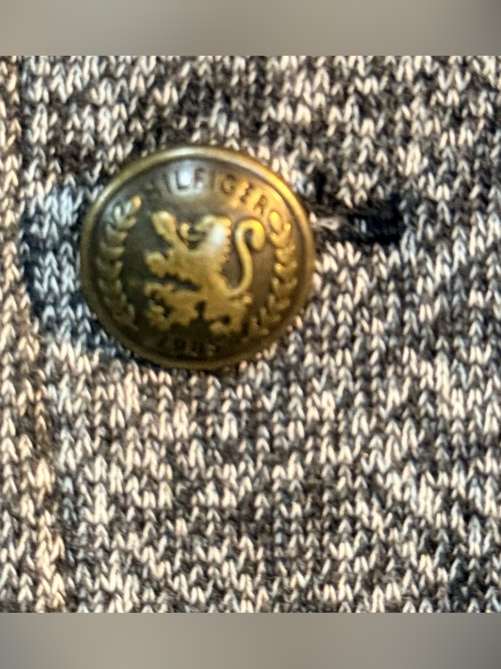 Tommy Hilfiger Marled Knit Military Button Jacket/Cardigan Gray Medium - Picture 7 of 8